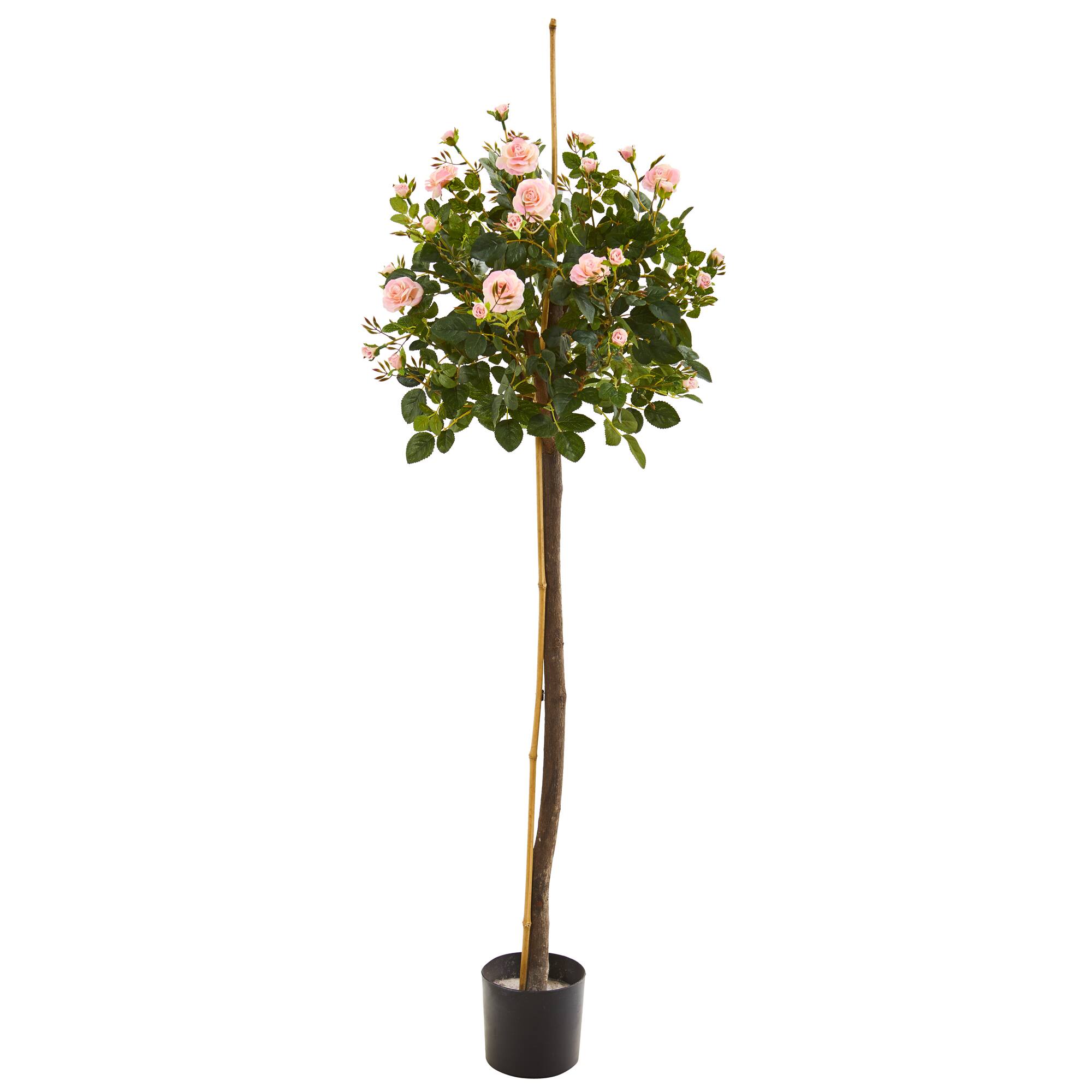 4ft. Potted Pink Rose Topiary Tree